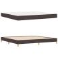 Preview: Boxspringbett Braun 200 x 200 cm Stoff, Ingenieurholz