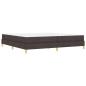 Preview: Boxspringbett Braun 200 x 200 cm Stoff, Ingenieurholz