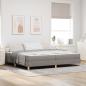 Preview: ARDEBO.de - Boxspringbett Taupe, Braun 200 x 200 cm Stoff, Ingenieurholz