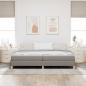 Preview: Boxspringbett Taupe, Braun 200 x 200 cm Stoff, Ingenieurholz