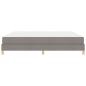 Preview: Boxspringbett Taupe, Braun 200 x 200 cm Stoff, Ingenieurholz