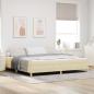 Preview: ARDEBO.de - Boxspringbett Creme, Braun 200 x 200 cm Stoff, Ingenieurholz