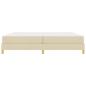 Preview: Boxspringbett Creme, Braun 200 x 200 cm Stoff, Ingenieurholz