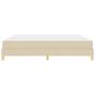 Preview: Boxspringbett Creme, Braun 200 x 200 cm Stoff, Ingenieurholz
