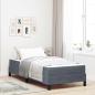 Preview: ARDEBO.de - Boxspringbett mit Matratze Dunkelgrau 90 x 200 cm Samt