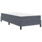 Preview: Boxspringbett mit Matratze Dunkelgrau 90 x 200 cm Samt