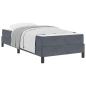 Preview: Boxspringbett mit Matratze Dunkelgrau 90 x 200 cm Samt