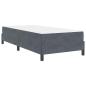 Preview: Boxspringbett mit Matratze Dunkelgrau 90 x 200 cm Samt