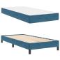 Preview: Boxspringbett mit Matratze Dunkelblau 90 x 200 cm Samt