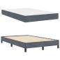 Preview: Boxspringbett mit Matratze Dunkelgrau 120 x 190 cm Samt