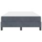 Preview: Boxspringbett mit Matratze Dunkelgrau 120 x 190 cm Samt