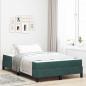Preview: ARDEBO.de - Boxspringbett mit Matratze Dunkelgrün 120 x 190 cm Samt