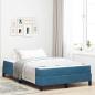 Preview: ARDEBO.de - Boxspringbett mit Matratze Dunkelblau 120 x 190 cm Samt