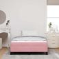 Preview: Boxspringbett mit Matratze Rosa 120 x 190 cm Samt