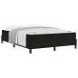 Preview: Boxspringbett mit Matratze Schwarz 140 x 190 cm Samt