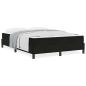 Preview: Boxspringbett mit Matratze Schwarz 140 x 190 cm Samt