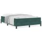Preview: Boxspringbett mit Matratze Dunkelgrün 140 x 190 cm Samt