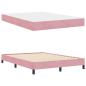 Preview: Boxspringbett mit Matratze Rosa 140 x 190 cm Samt