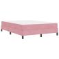 Preview: Boxspringbett mit Matratze Rosa 140 x 190 cm Samt