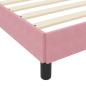 Preview: Boxspringbett mit Matratze Rosa 140 x 190 cm Samt