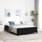 Preview: ARDEBO.de - Boxspringbett mit Matratze Schwarz 140 x 200 cm Samt
