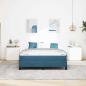 Preview: Boxspringbett mit Matratze Dunkelblau 140 x 200 cm Samt