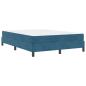 Preview: Boxspringbett mit Matratze Dunkelblau 140 x 200 cm Samt