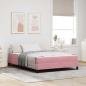 Preview: ARDEBO.de - Boxspringbett mit Matratze Rosa 140 x 200 cm Samt