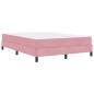 Preview: Boxspringbett mit Matratze Rosa 140 x 200 cm Samt