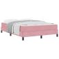 Preview: Boxspringbett mit Matratze Rosa 140 x 200 cm Samt