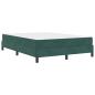 Preview: Boxspringbett mit Matratze Dunkelgrün 160 x 200 cm Samt
