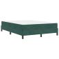 Preview: Boxspringbett mit Matratze Dunkelgrün 160 x 200 cm Samt
