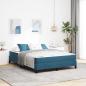 Preview: ARDEBO.de - Boxspringbett mit Matratze Dunkelblau 160 x 200 cm Samt
