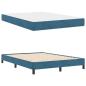 Preview: Boxspringbett mit Matratze Dunkelblau 160 x 200 cm Samt