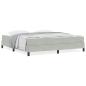 Preview: Boxspringbett mit Matratze Hellgrau 180 x 200 cm Samt