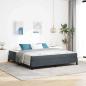 Preview: ARDEBO.de - Boxspringbett mit Matratze Dunkelgrau 180 x 200 cm Samt
