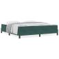 Preview: Boxspringbett mit Matratze Dunkelgrün 180 x 200 cm Samt