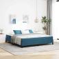 Preview: ARDEBO.de - Boxspringbett mit Matratze Dunkelblau 180 x 200 cm Samt