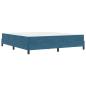 Preview: Boxspringbett mit Matratze Dunkelblau 180 x 200 cm Samt