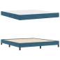Preview: Boxspringbett mit Matratze Dunkelblau 180 x 200 cm Samt