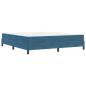 Preview: Boxspringbett mit Matratze Dunkelblau 180 x 200 cm Samt