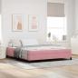 Preview: ARDEBO.de - Boxspringbett mit Matratze Rosa 180 x 200 cm Samt