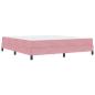 Preview: Boxspringbett mit Matratze Rosa 180 x 200 cm Samt
