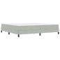 Preview: Boxspringbett mit Matratze Hellgrau 200 x 200 cm Samt
