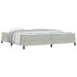 Preview: Boxspringbett mit Matratze Hellgrau 200 x 200 cm Samt