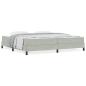 Preview: Boxspringbett mit Matratze Hellgrau 200 x 200 cm Samt
