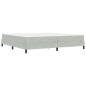 Preview: Boxspringbett mit Matratze Hellgrau 200 x 200 cm Samt