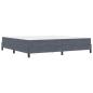 Preview: Boxspringbett mit Matratze Dunkelgrau 200 x 200 cm Samt