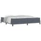 Preview: Boxspringbett mit Matratze Dunkelgrau 200 x 200 cm Samt