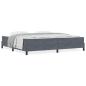 Preview: Boxspringbett mit Matratze Dunkelgrau 200 x 200 cm Samt